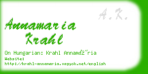 annamaria krahl business card